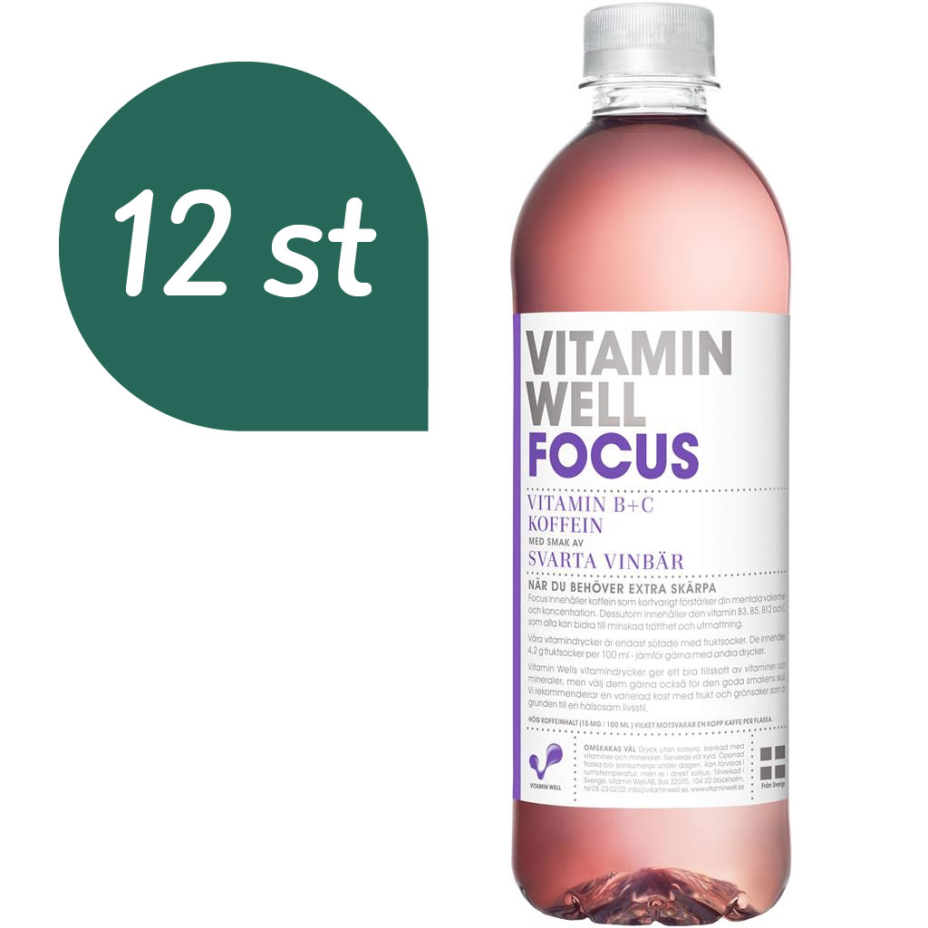 Bild på Vitamin Well Focus 500 ml 12-pack