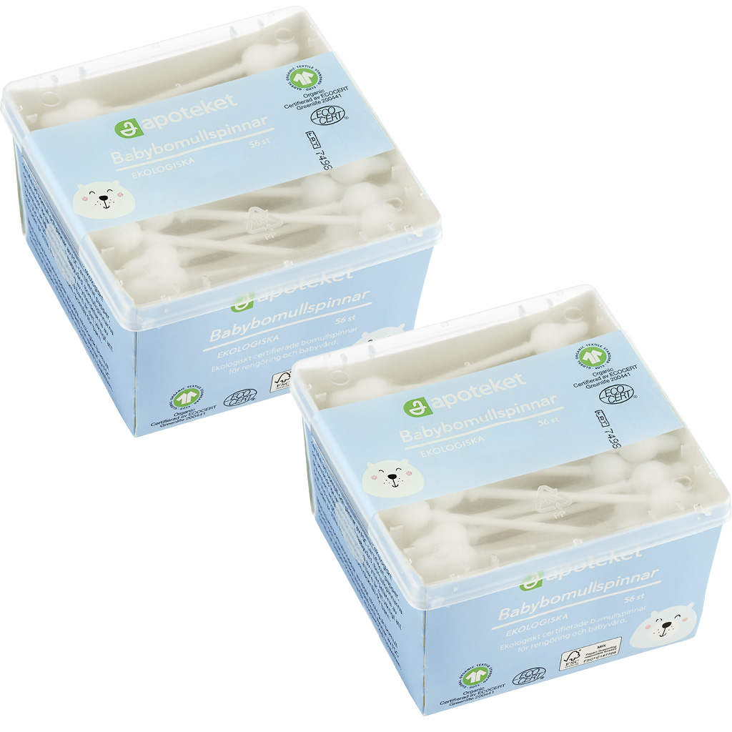 Bild på Apoteket Ekologiska Babybomullspinnar 2-pack