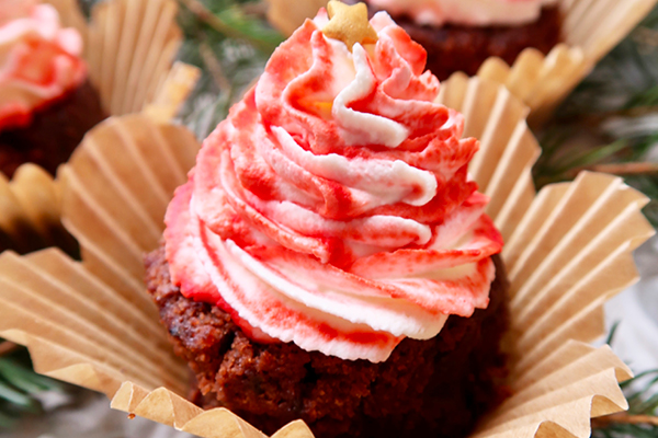 Muffins med polkafrosting