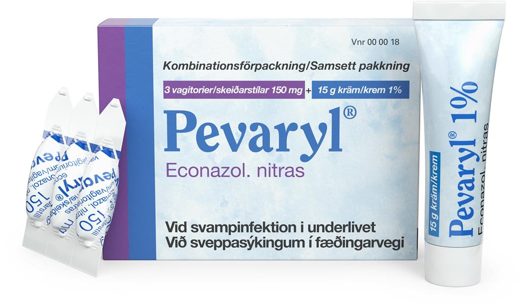 Bild på Pevaryl, vagitorium och kräm 150 mg + 1 %, 1 st