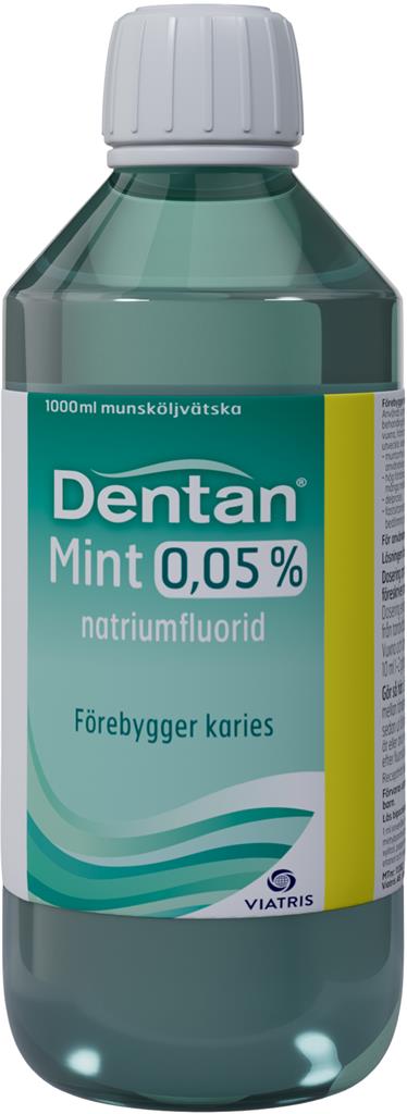 Bild på Dentan Mint, munsköljvätska 0,05 %, 1000 ml