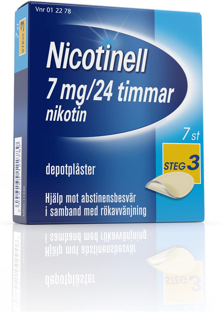 Bild på Nicotinell, depotplåster 7 mg/24 timmar, 7 st