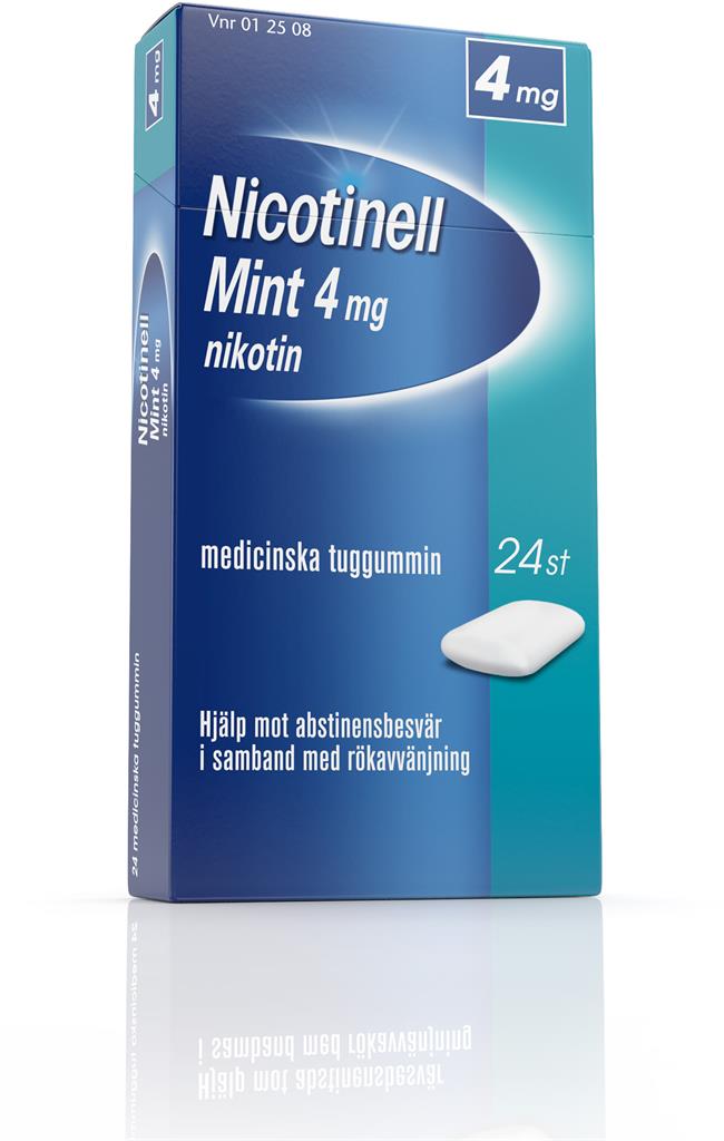 Bild på Nicotinell Mint, medicinskt tuggummi 4 mg, 24 st