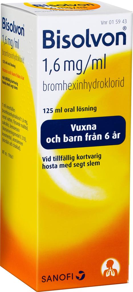 Bild på Bisolvon, oral lösning 1,6 mg/ml, 125 ml