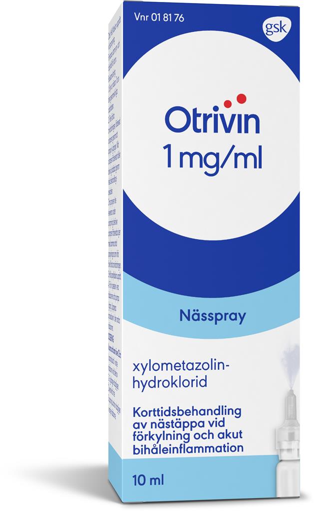 Bild på Otrivin, nässpray, lösning 1 mg/ml, 10 ml