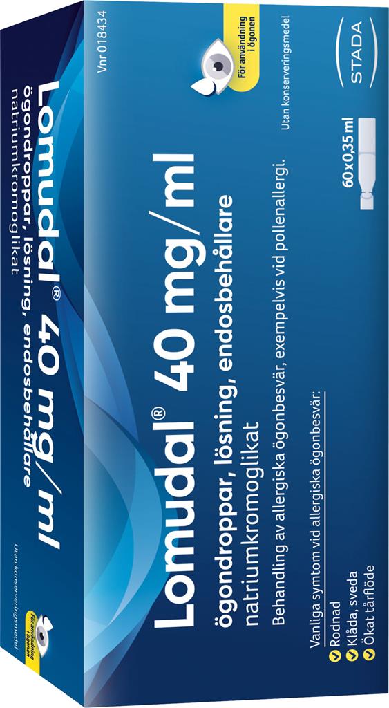 Bild på Lomudal, ögondr, lösn, endosbehållare 40 mg/ml, 3 X 20 doser
