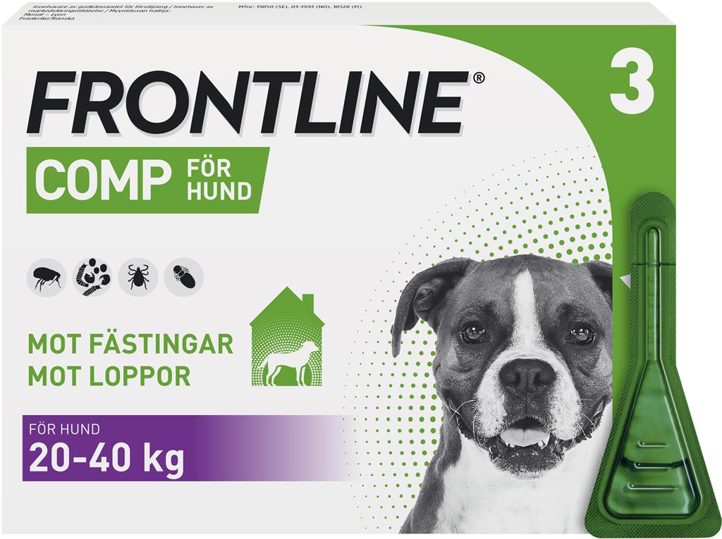 Bild på Frontline Comp, spot-on, lösning 268 mg/241,2 mg, 3 X 2,68 ml