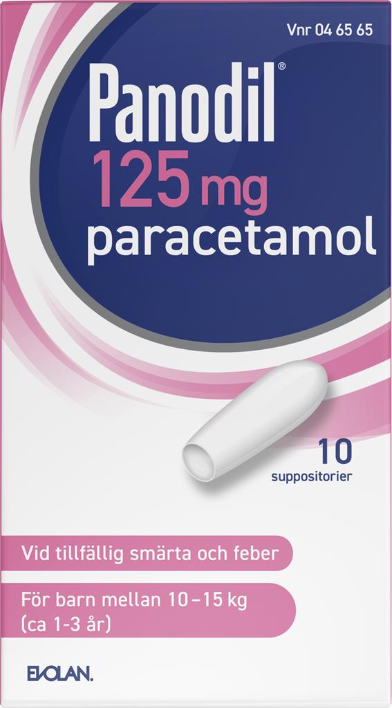 Bild på Panodil, suppositorium 125 mg, 10 st