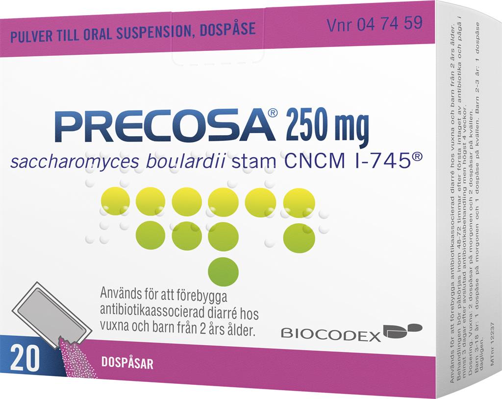 Bild på Precosa, pulver till oral suspension, dospåse 250 mg, 20 st