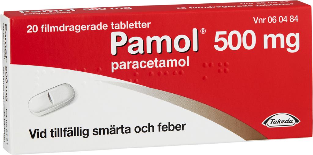 Bild på Pamol, filmdragerad tablett 500 mg, 20 st