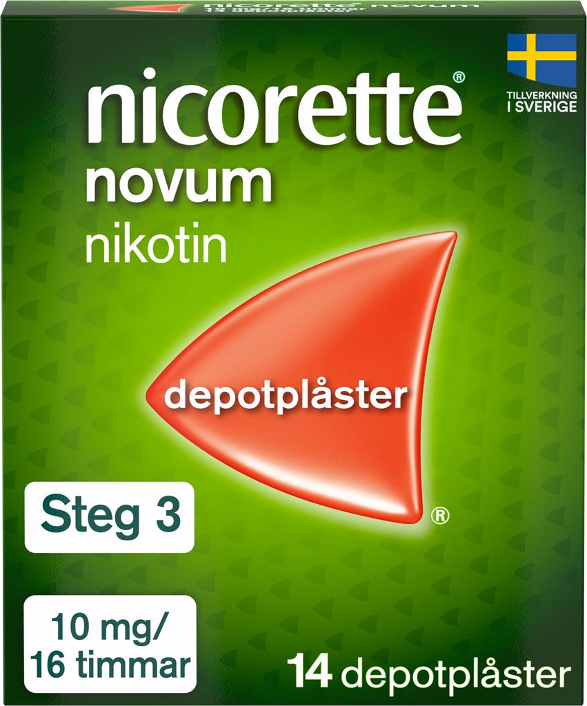 Bild på Nicorette Novum, depotplåster 10 mg/16 timmar, 14 st