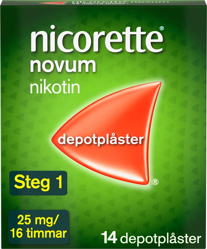 Bild på Nicorette Novum, depotplåster 25 mg/16 timmar, 14 st