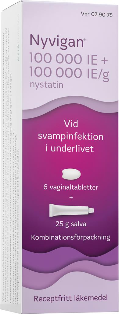 Bild på Nyvigan, salva + vaginaltablett 100 000 IE/g + 100 000 IE, 1 st
