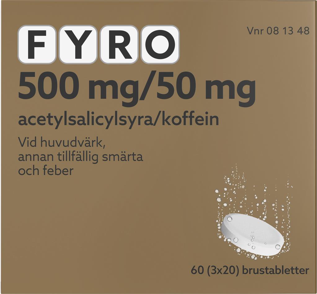 Bild på Fyro, brustablett 500 mg/50 mg, 3 X 20 st