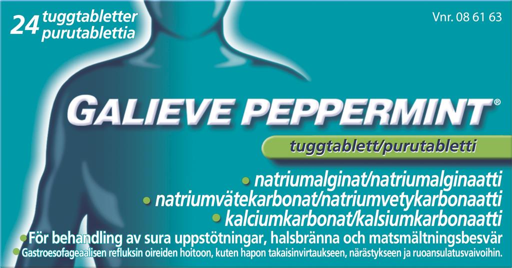 Bild på Galieve Peppermint, Tuggtablett, 24 st