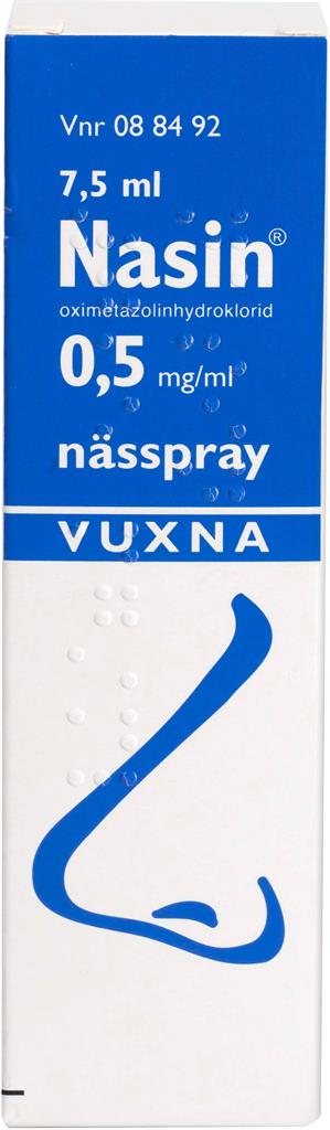 Bild på Nasin, nässpray, lösning 0,5 mg/ml, 7,5 ml