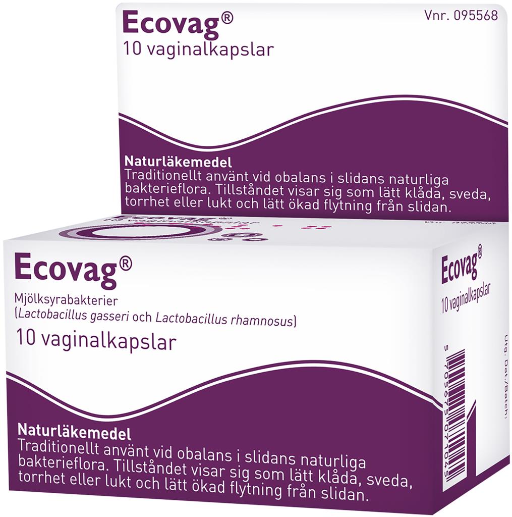 Bild på Ecovag, vaginalkapsel, hård, 10 st