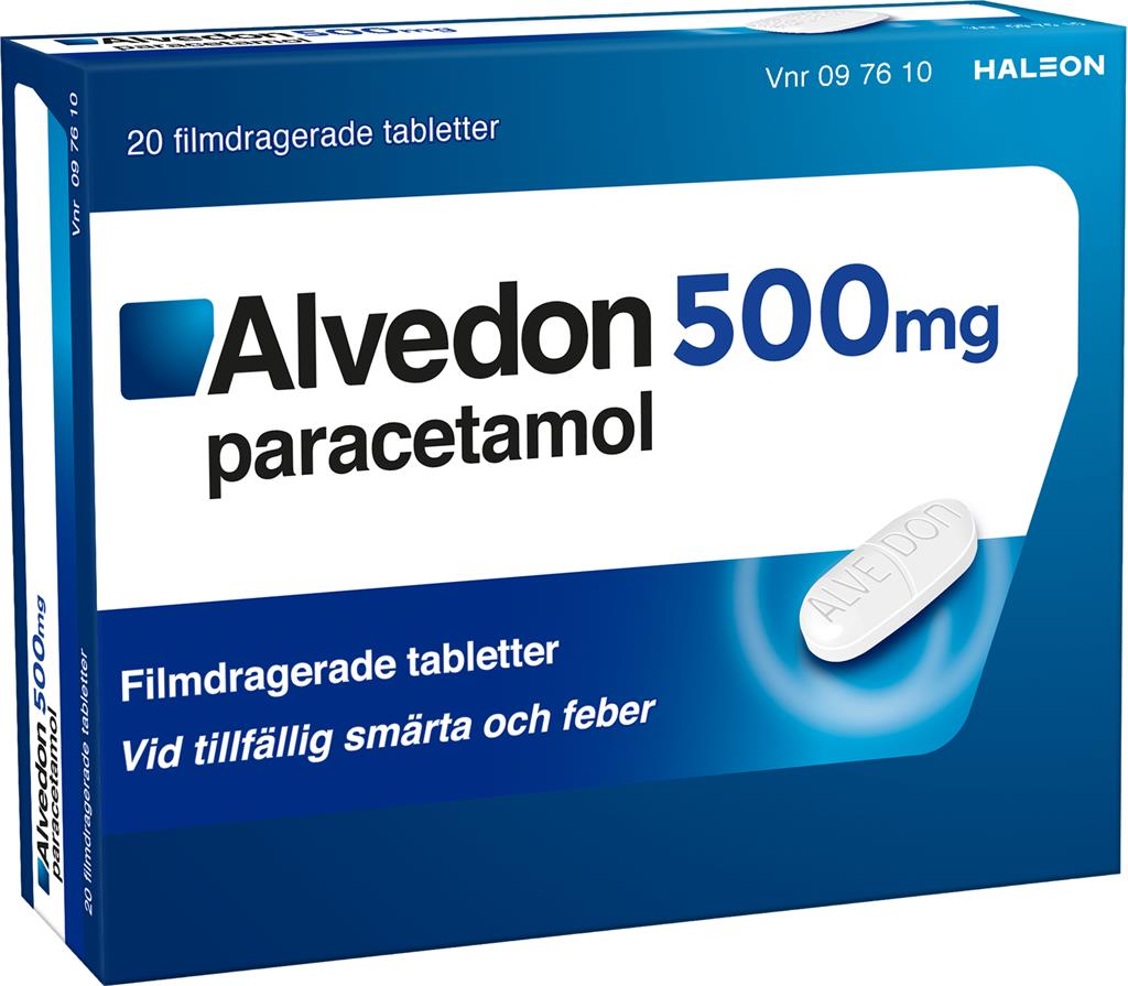 Bild på Alvedon, filmdragerad tablett 500 mg, 20 st