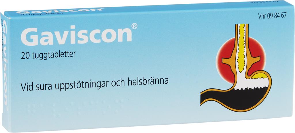 Bild på Gaviscon, tuggtablett, 20 st