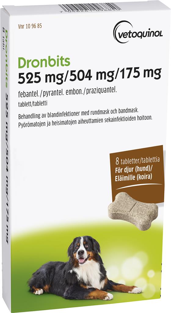 Bild på Dronbits, tablett 525 mg/504 mg/175 mg, 8 st
