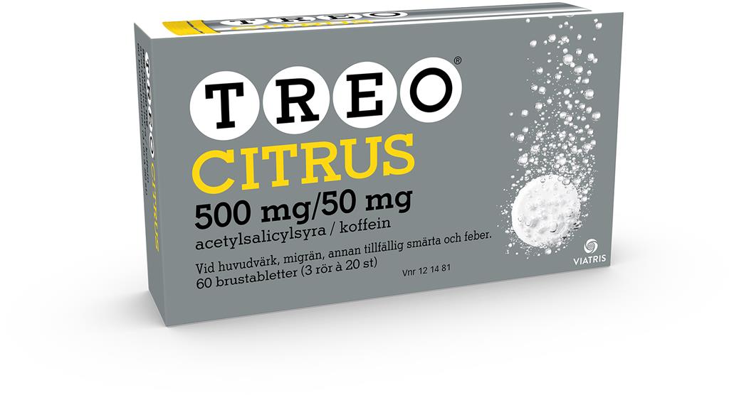Bild på Treo citrus, brustablett 500 mg/50 mg, 3 X 20 st