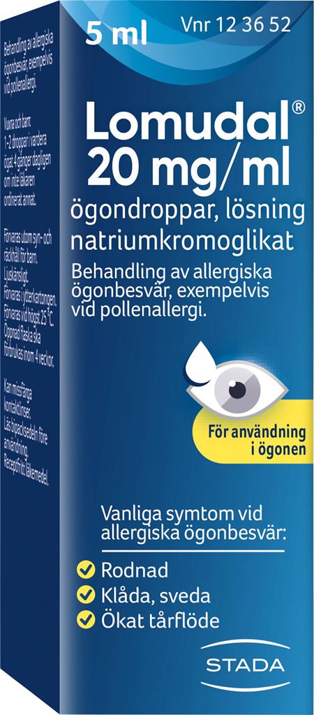 Bild på Lomudal, ögondroppar, lösning 20 mg/ml, 5 ml