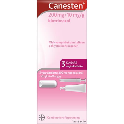 Canesten, vaginaltablett och kräm 200 mg + 10 mg/g, 1 st