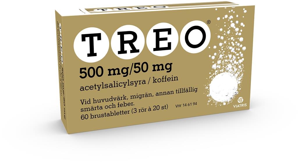 Bild på Treo, brustablett 500 mg/50 mg, 3 X 20 st