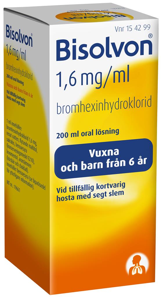 Bild på Bisolvon, oral lösning 1,6 mg/ml, 200 ml