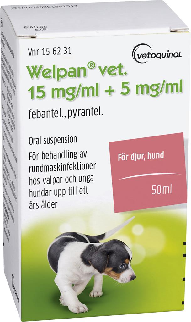 Bild på Welpan vet., oral suspension 5 mg/ml+15 mg/ml, 50 ml