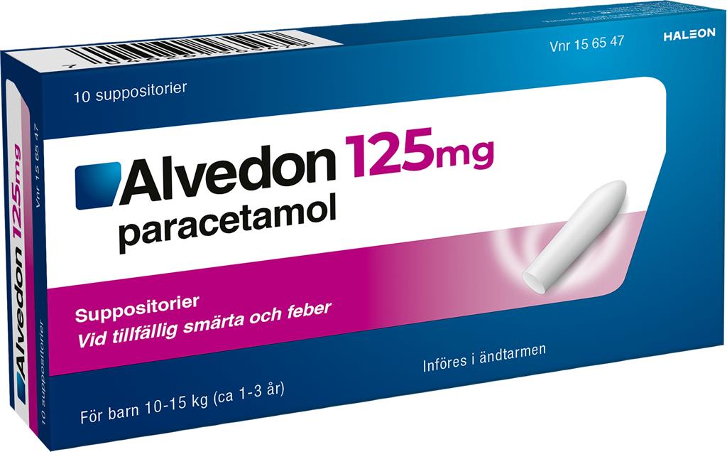 Bild på Alvedon, suppositorium 125 mg, 10 st