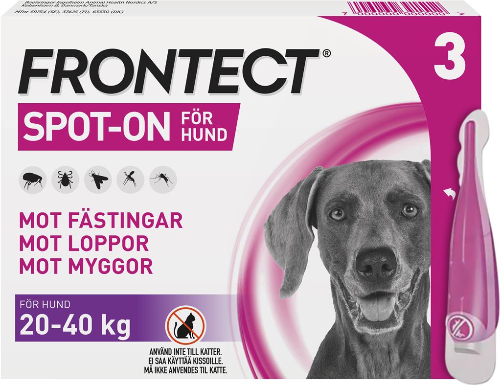 Bild på Frontect 20-40 kg, spot-on, lösning, 3 X 4 ml