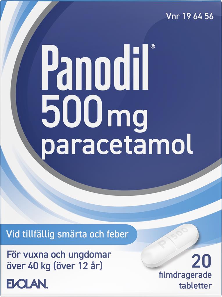 Bild på Panodil, filmdragerad tablett 500 mg, 20 st