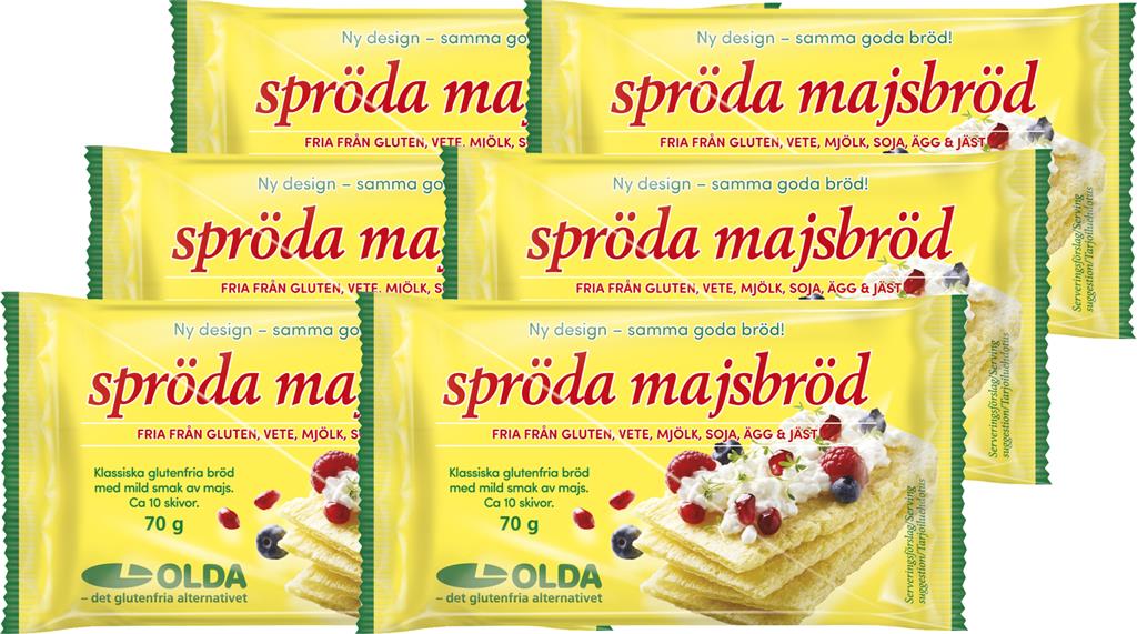 Bild på Spröda majsbröd, 6 x 70 gram