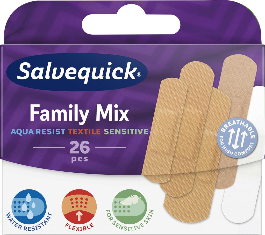 Bild på Salvequick Family Mix plåster, 26 st