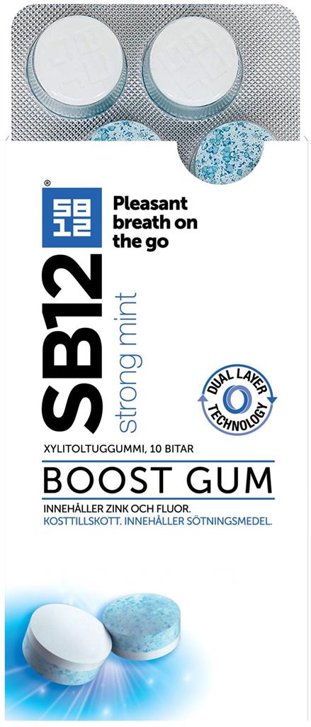 Bild på SB12 Boost tuggummi Mint White, 10 st