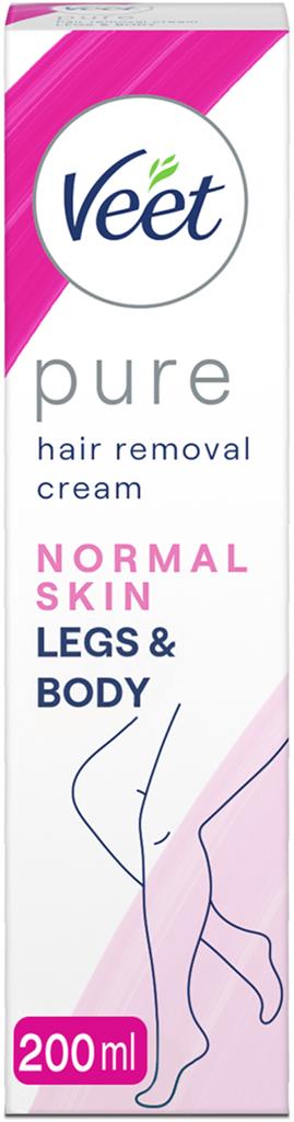 Bild på Veet Pure Hårborttagningskräm ben&kropp, 200 ml