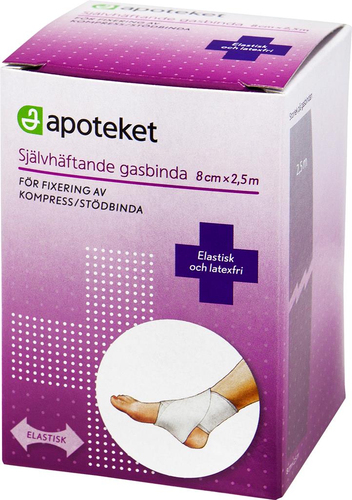 Bild på Apoteket Gasbinda 2,5 m x 8 cm, 8 cm x 2,5 m