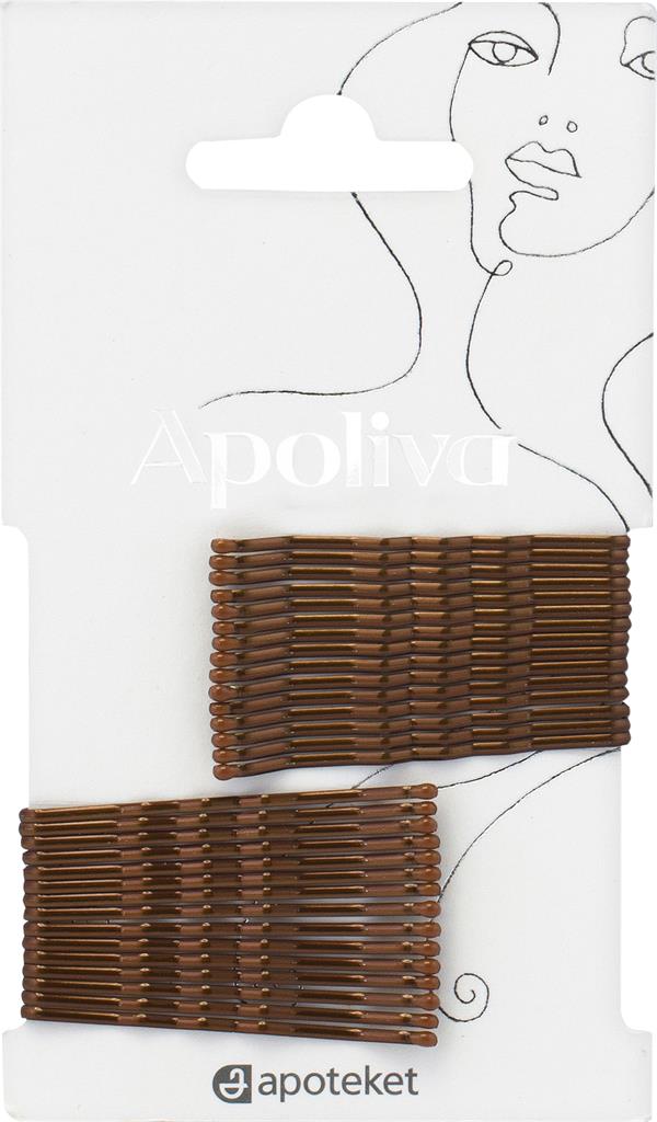 Bild på Apoliva Hårnålar bruna, 30 st