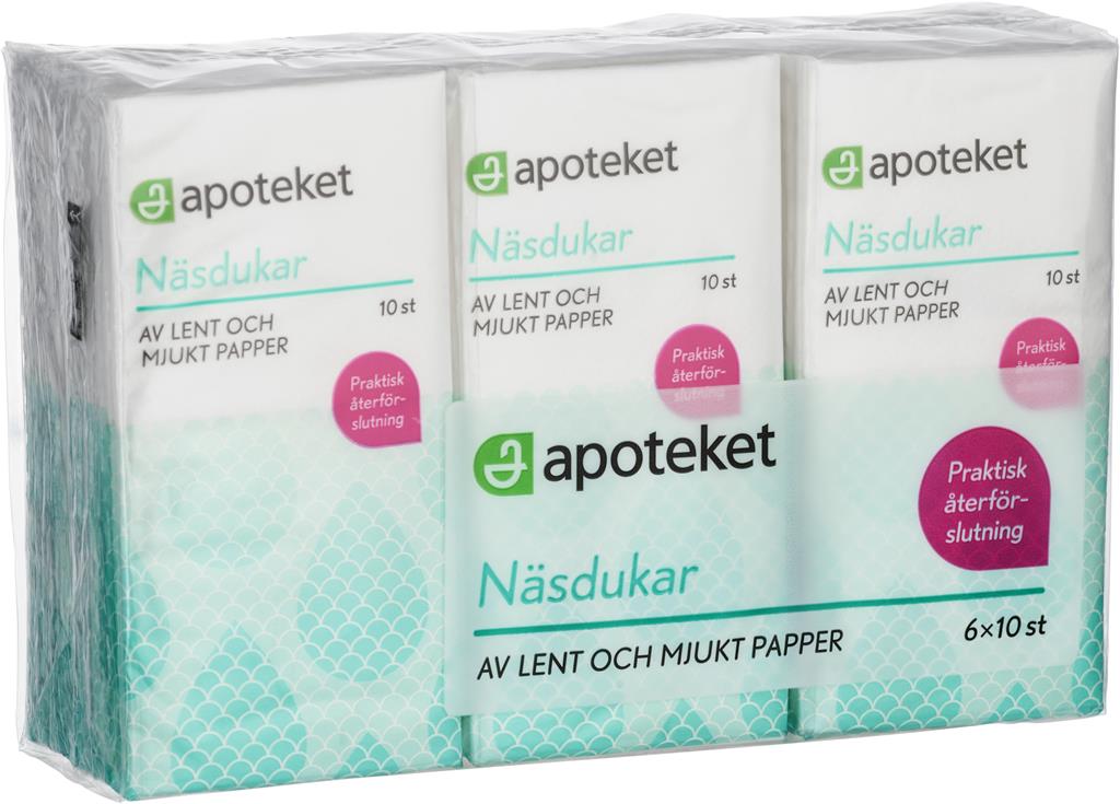 Bild på Apoteket Näsdukar, 6 X 10 st