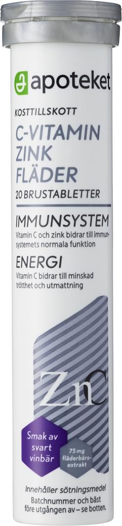 Bild på Apoteket C-vitamin Zink/Fläder, 20 st