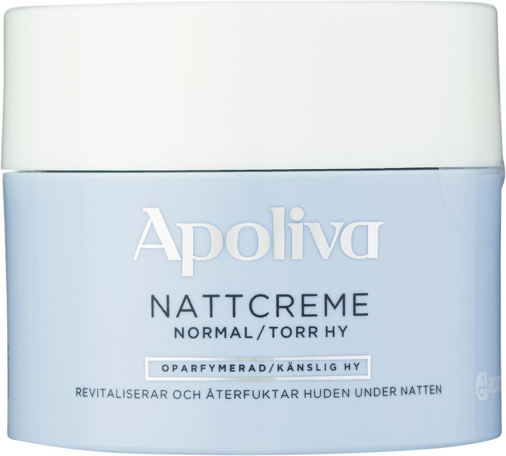 Bild på Apoliva Nattcreme normal/torr oparfymerad, 50 ml