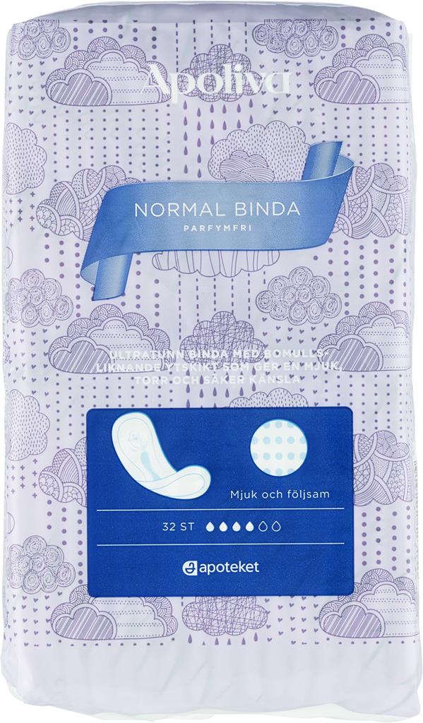 Bild på Apoliva Normal binda, 32 st