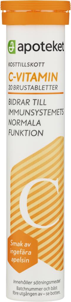 Bild på Apoteket C-vitamin Ingefära/Apelsin Brus, 20 st
