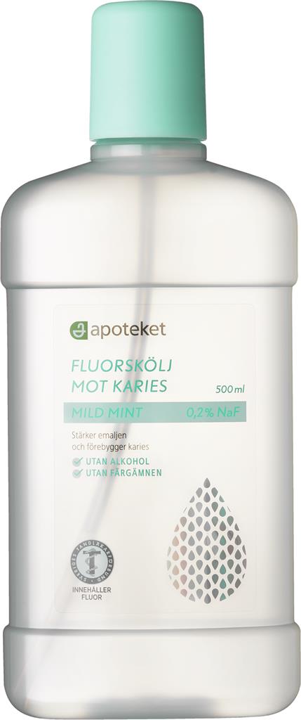 Bild på Apoteket Fluorskölj Mild mint, 500 ml