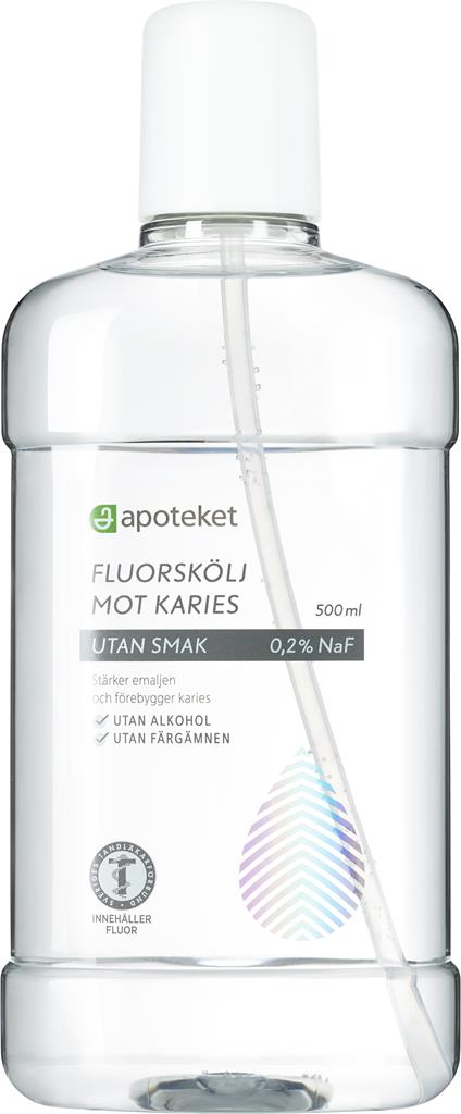 Bild på Apoteket Fluorskölj Utan smak, 500 ml