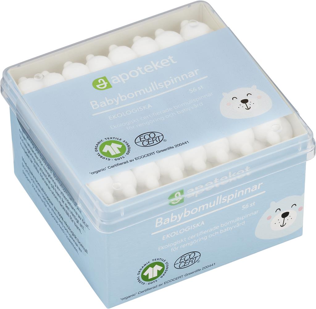 Bild på Apoteket Eco babybomullspinnar, 56 st