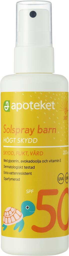 Bild på Apoteket Solspray Barn SPF 50, 200 ml