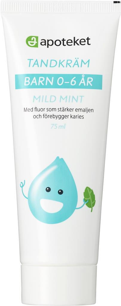 Bild på Apoteket Tandkräm Barn 0-6 år, 75 ml