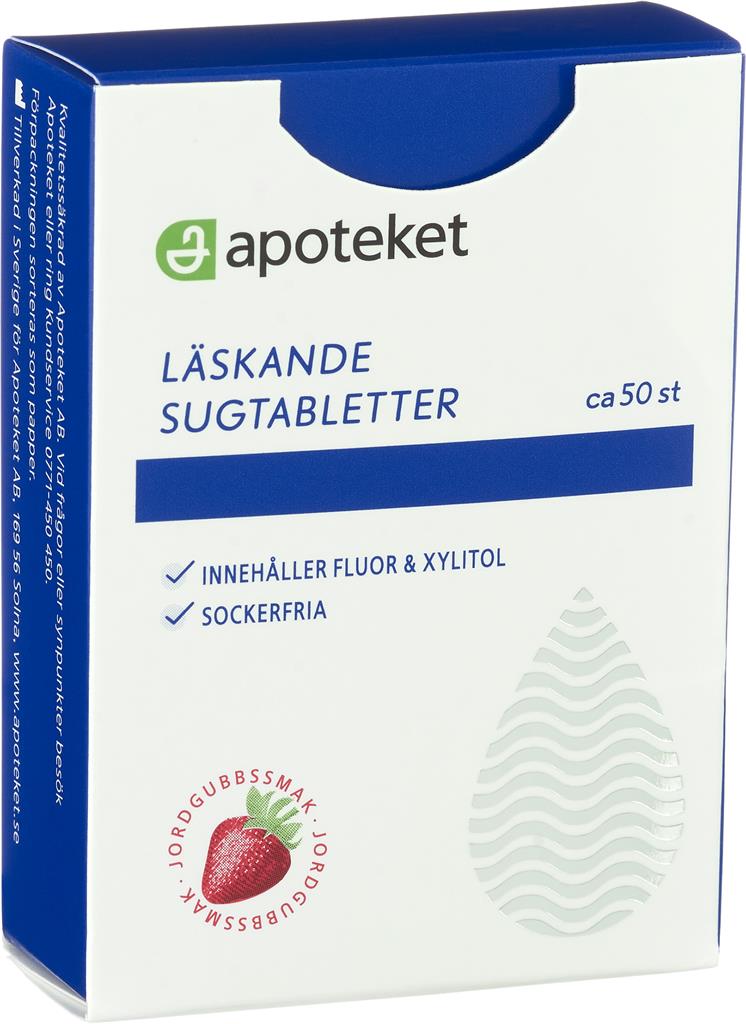 Bild på Apoteket Läskande Sugtabletter Jordgubb, 50 g